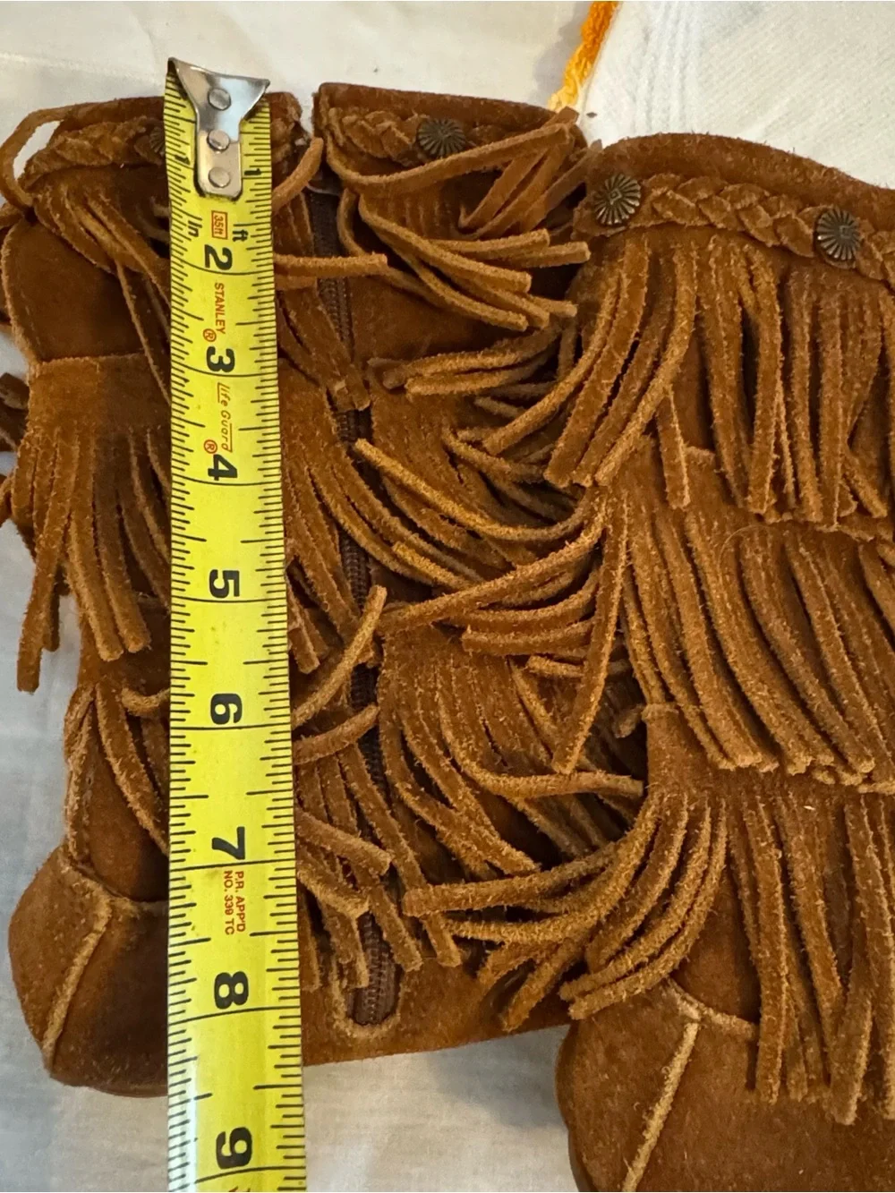 Minnetonka Suede Moccasin in Cognac Brown